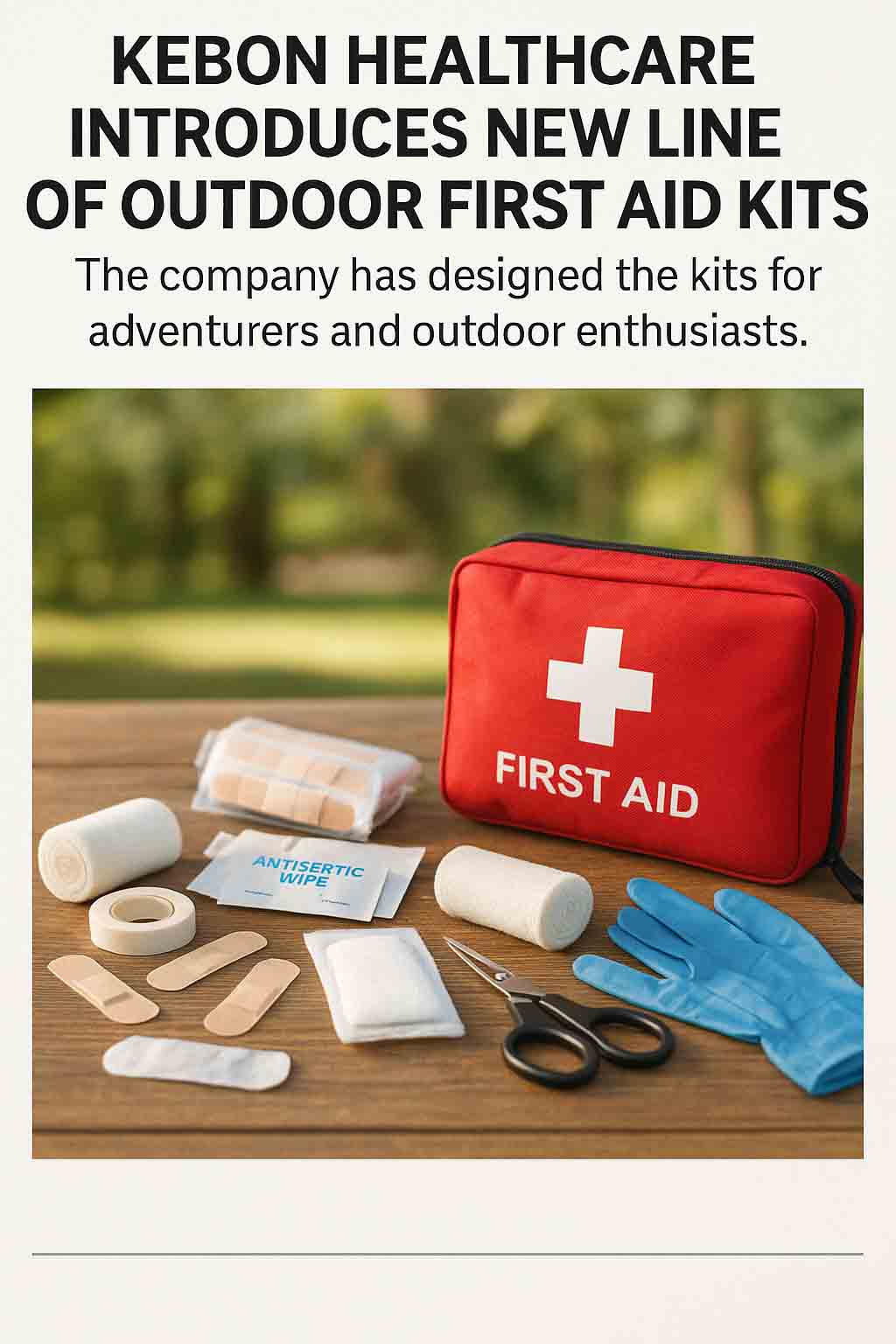 Kebon Healthcare apresenta uma nova linha de kits de primeiros socorros ao ar livre