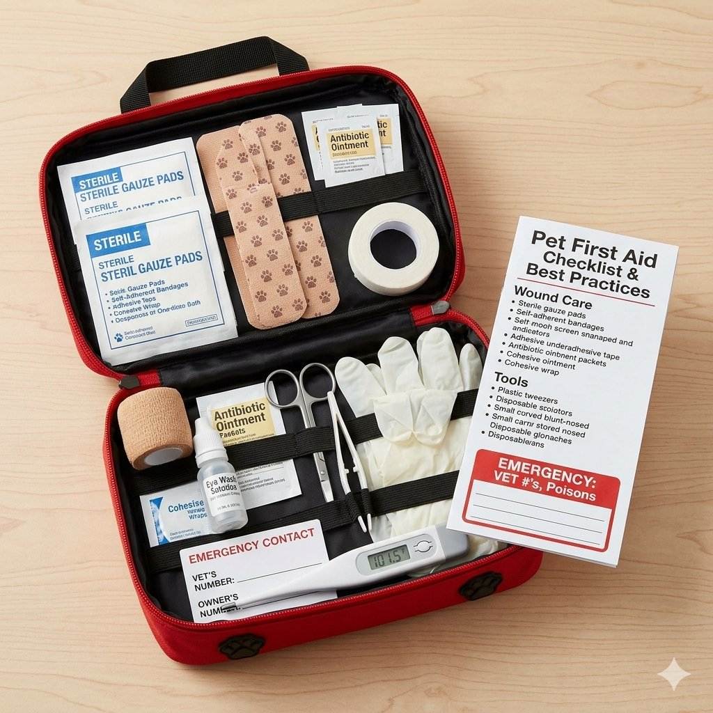 O que deve estar em um kit de primeiros socorros para animais de estimação 2026?