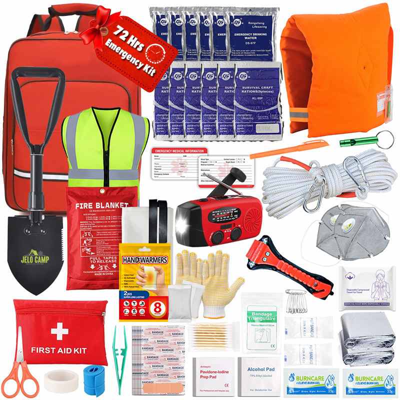 Kit de emergência para desastres com mochila de sobrevivência a terremotos de 72 horas
