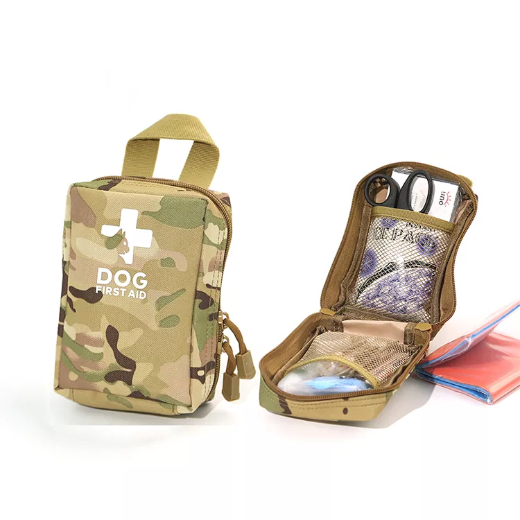 Kit de primeiros socorros para animais de estimação de camuflagem