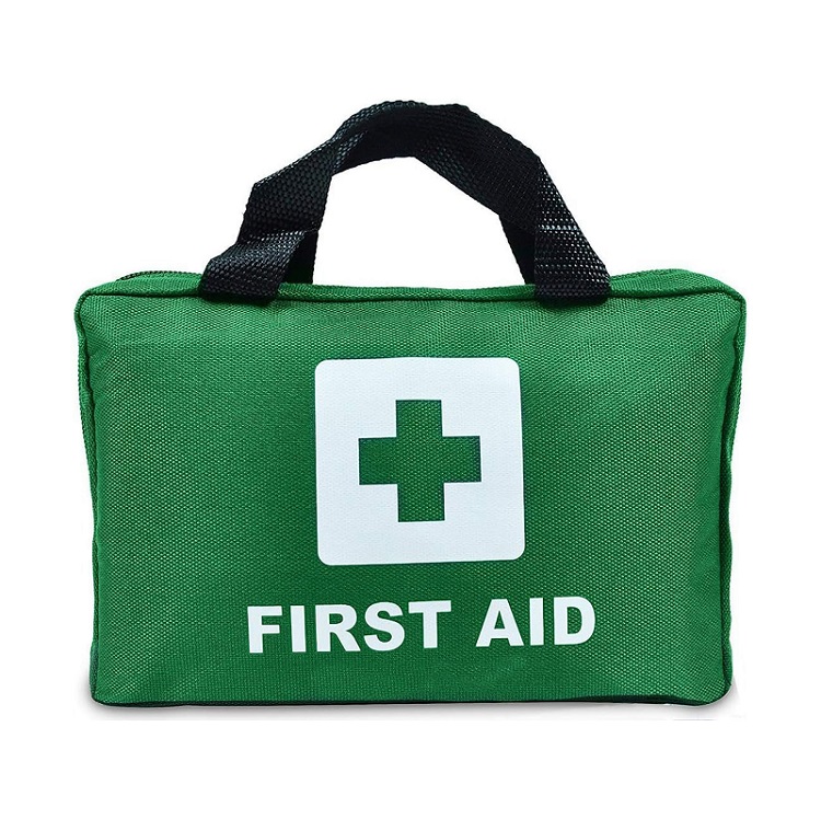 Bolsa de primeiros socorros portátil para kit médico verde