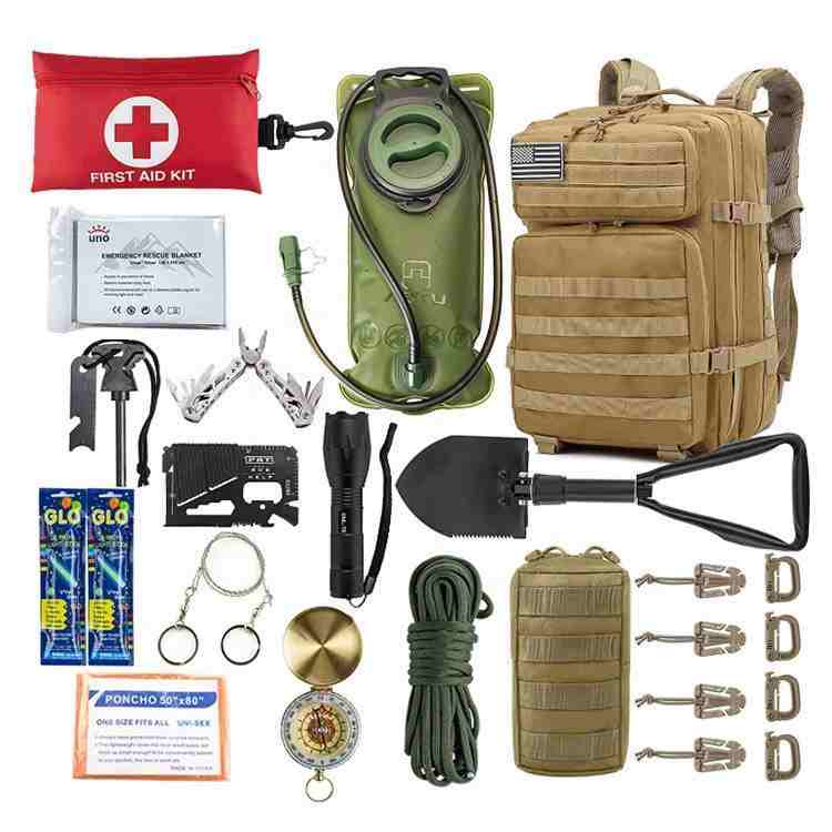 Kit tático militar de sobrevivência de emergência 72H