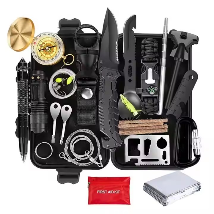Kit de ferramentas multifuncionais de sobrevivência de camping de viagens